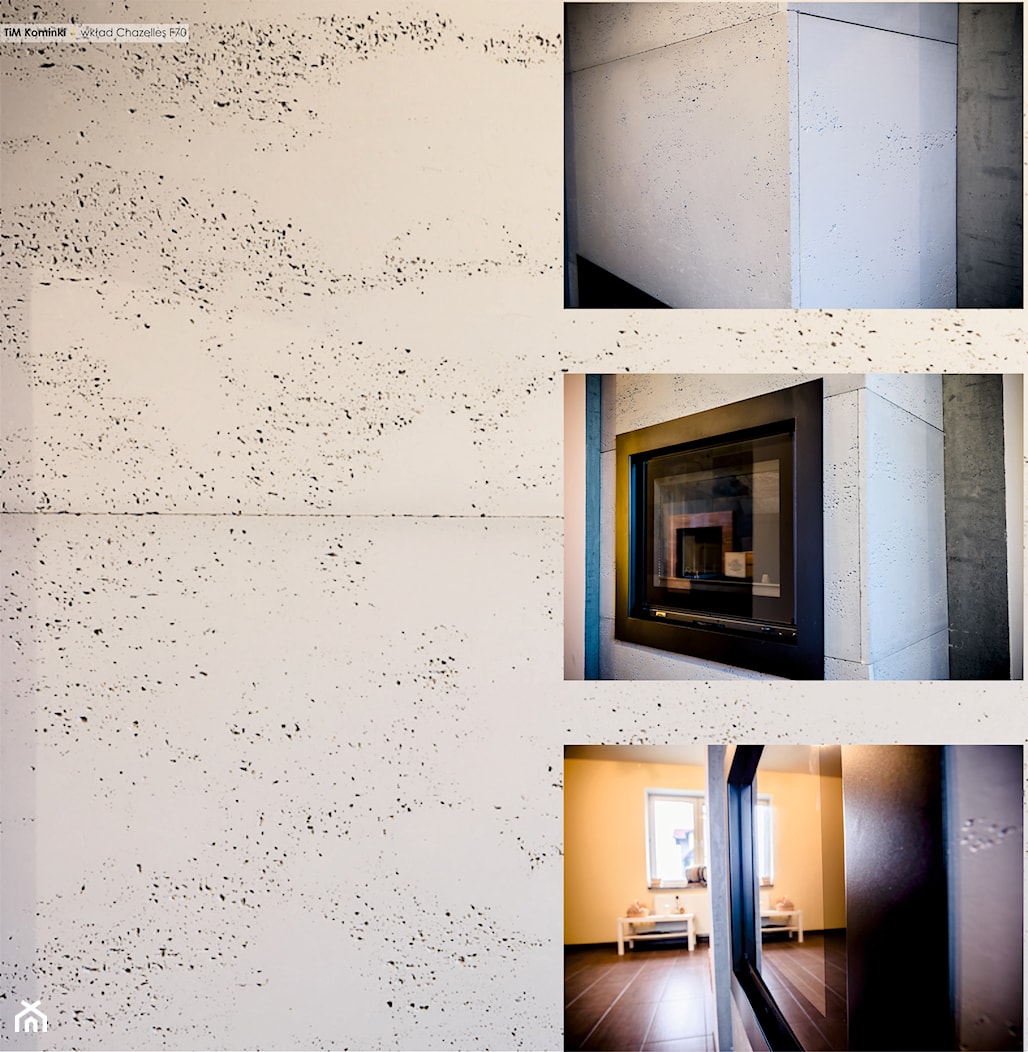 Kominek w obudowie z betonu architektonicznego - zdjęcie od TiM Kominki - Homebook