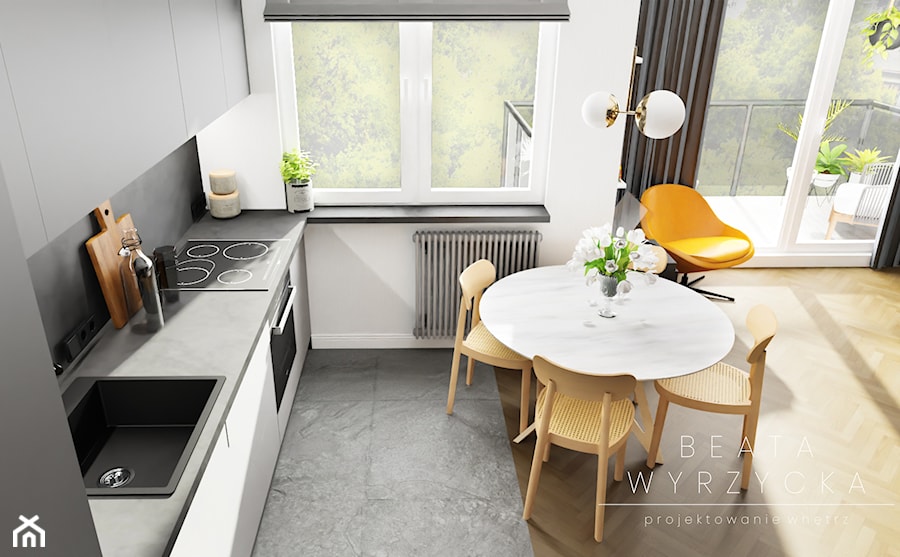 Mieszkanie mid-century modern - Kuchnia, styl nowoczesny - zdjęcie od Beata Wyrzycka