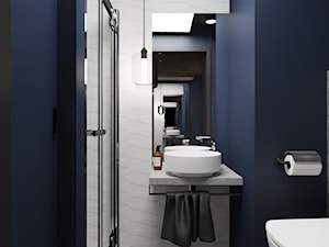 MINImum powierzchni, MAXImum funkcjonalności - Kawalerka - Mała bez okna z punktowym oświetleniem łazienka, styl nowoczesny - zdjęcie od Beata Wyrzycka