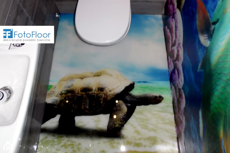 Posadzka graficzna w łazience - zdjęcie od FotoFloor - Homebook