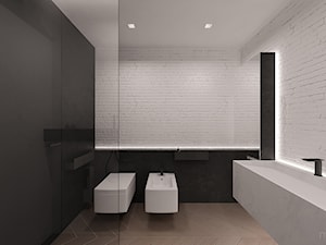 Łódzki loft - Średnia bez okna z punktowym oświetleniem łazienka, styl minimalistyczny - zdjęcie od mess architects