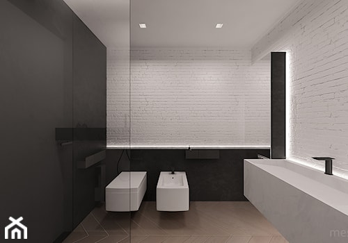 Łódzki loft - Średnia bez okna z punktowym oświetleniem łazienka, styl minimalistyczny - zdjęcie od mess architects