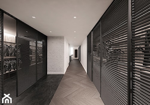 Łódzki loft - Duża otwarta garderoba, styl minimalistyczny - zdjęcie od mess architects