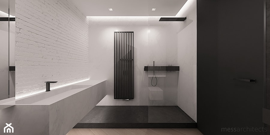 Łódzki loft - Średnia bez okna łazienka, styl minimalistyczny - zdjęcie od mess architects