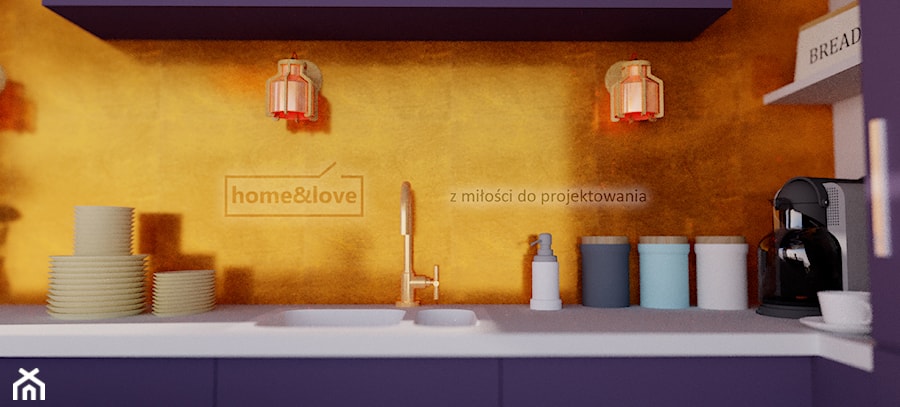 Kuchnia Gold & Violet Home&Love - zdjęcie od Home&Love
