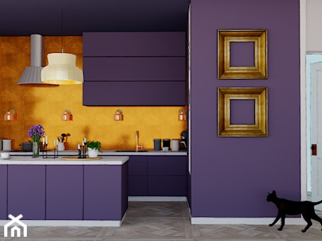 Aranżacje wnętrz - Kuchnia: Kuchnia Gold & Violet Home&Love - Home&Love. Przeglądaj, dodawaj i zapisuj najlepsze zdjęcia, pomysły i inspiracje designerskie. W bazie mamy już prawie milion fotografii!