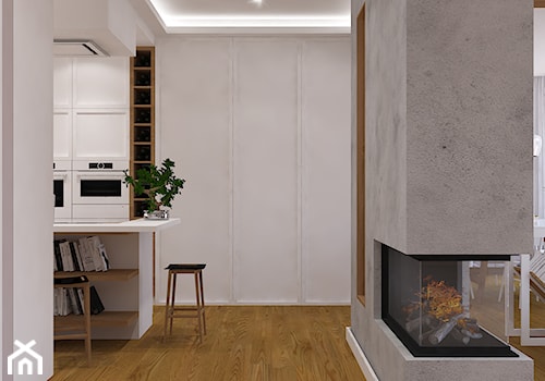 Dom w Smardzewicach - Średni biały hol / przedpokój, styl skandynawski - zdjęcie od Design Factory Studio Projektowe