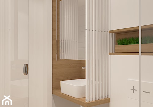 Dom jednorodzinny na Rataja - Mała łazienka, styl skandynawski - zdjęcie od Design Factory Studio Projektowe