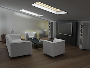 APARTAMENT NA PODDASZU - Salon, styl nowoczesny - zdjęcie od Design Factory Studio Projektowe