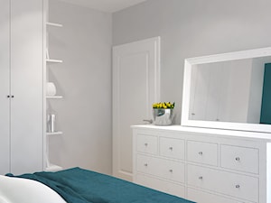 Dom jednorodzinny na Rataja - Mała szara sypialnia na poddaszu, styl skandynawski - zdjęcie od Design Factory Studio Projektowe