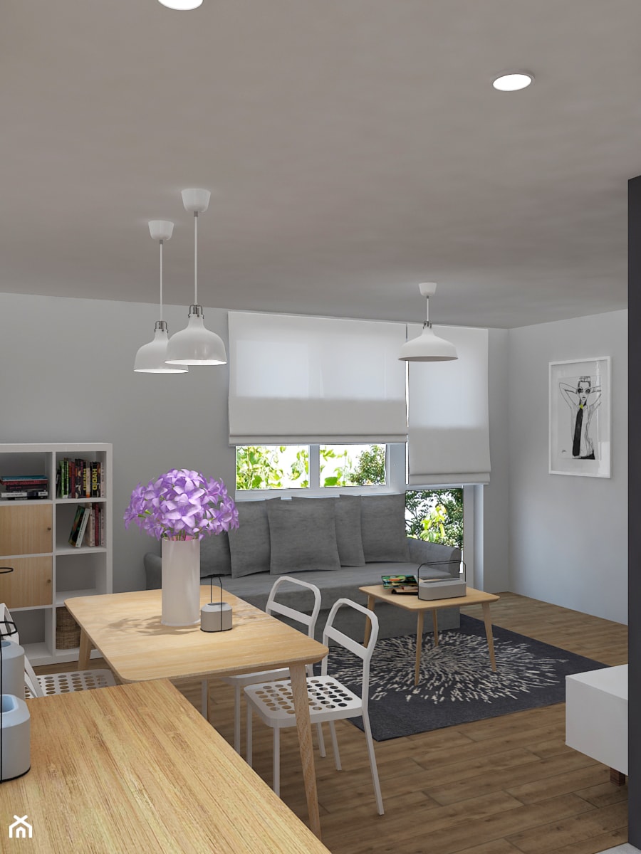 Metamorfoza mieszkania w bloku - Salon, styl skandynawski - zdjęcie od Design Factory Studio Projektowe