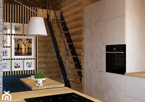 Dom z bali pod Zgierzem - Kuchnia, styl nowoczesny - zdjęcie od Design Factory Studio Projektowe