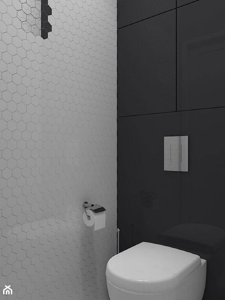 Nowe mieszkanie w starym bloku - Mała średnia łazienka, styl nowoczesny - zdjęcie od Design Factory Studio Projektowe - Homebook