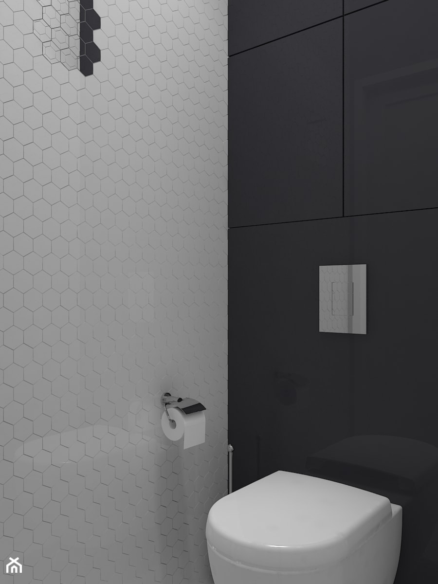 Nowe mieszkanie w starym bloku - Mała średnia łazienka, styl nowoczesny - zdjęcie od Design Factory Studio Projektowe