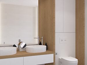 Dom jednorodzinny na Rataja - Średnia z dwoma umywalkami łazienka, styl skandynawski - zdjęcie od Design Factory Studio Projektowe