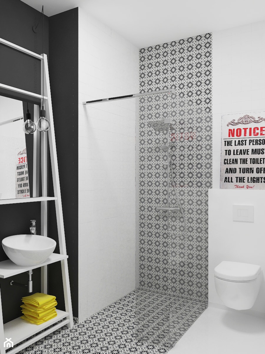 Industrialnie na Łódzkim Zdrowiu - Mała łazienka, styl industrialny - zdjęcie od Design Factory Studio Projektowe