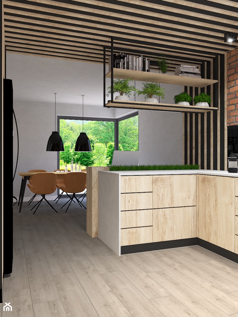 Dom jednorodzinny w Rąbieniu - Kuchnia, styl nowoczesny - zdjęcie od Design Factory Studio Projektowe