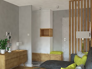 Trzy pokoje na Teofilowie - Mały szary salon, styl skandynawski - zdjęcie od Design Factory Studio Projektowe