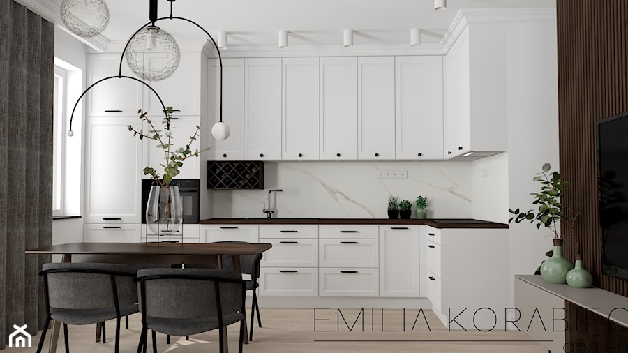 KUCHNIE - Kuchnia, styl glamour - zdjęcie od EMILIA KORABIEC DESIGN