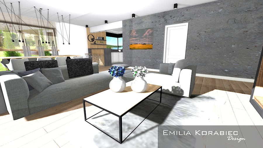 SALONY - Salon, styl nowoczesny - zdjęcie od EMILIA KORABIEC DESIGN