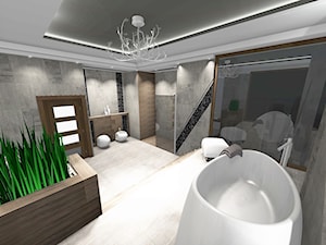 ŁAZIENKA W APARTAMENTOWCU - Łazienka, styl nowoczesny - zdjęcie od EMILIA KORABIEC DESIGN