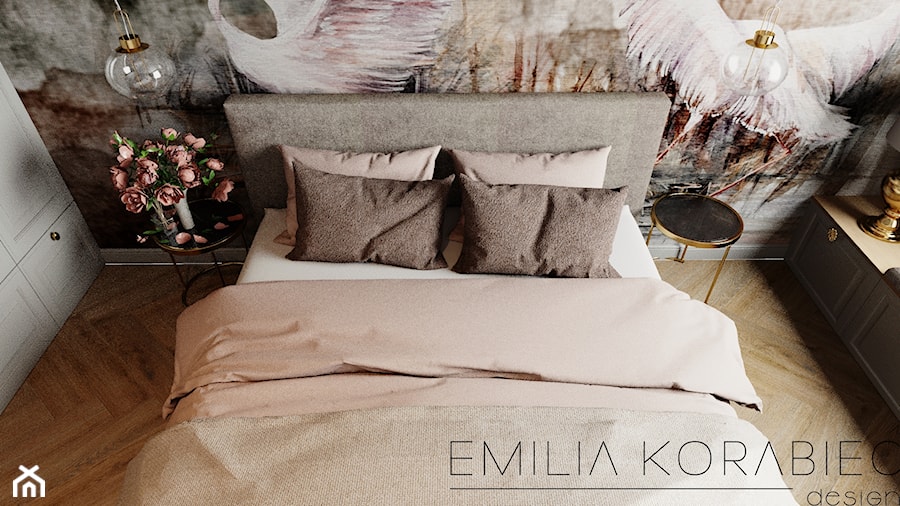 Sypialnia z Żurawiami - zdjęcie od EMILIA KORABIEC DESIGN