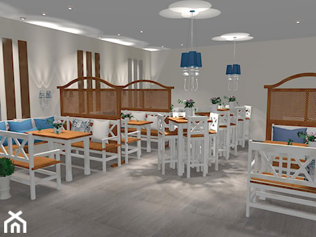 Aranżacje wnętrz - Wnętrza publiczne: Projekt Nowej Restauracji - Meblo-Wosk. Przeglądaj, dodawaj i zapisuj najlepsze zdjęcia, pomysły i inspiracje designerskie. W bazie mamy już prawie milion fotografii!