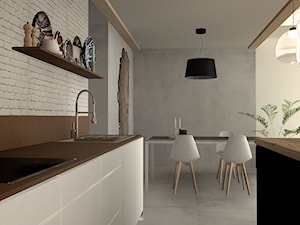 Mieszkanie z antresolą - Jadalnia, styl nowoczesny - zdjęcie od Pięknie.tu & PięknyMebel.pl: projektowanie wnętrz, schody i meble na wymiar