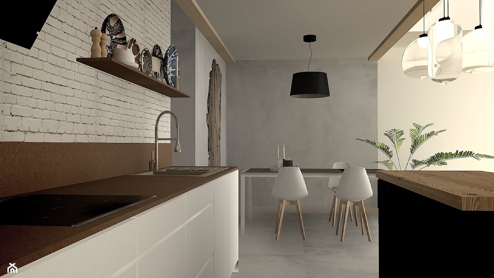 Mieszkanie z antresolą - Jadalnia, styl nowoczesny - zdjęcie od Pięknie.tu & PięknyMebel.pl: projektowanie wnętrz, schody i meble na wymiar - Homebook