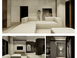 Apartament NA POWIŚLU, Warszawa - Średni biały salon, styl nowoczesny - zdjęcie od KOKON zespół architektoniczny