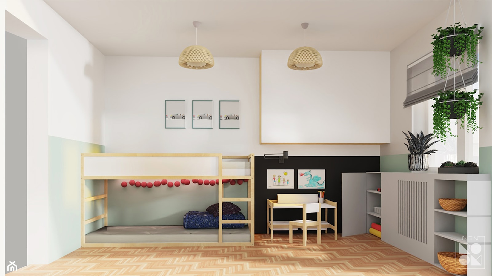 Pokój rodzeństwa - Pokój dziecka, styl nowoczesny - zdjęcie od NEUROOM - wspierające pokoje dla dzieci - Homebook
