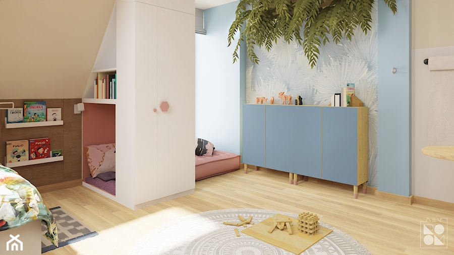 Pokój na poddaszu - Pokój dziecka, styl nowoczesny - zdjęcie od NEUROOM - wspierające pokoje dla dzieci