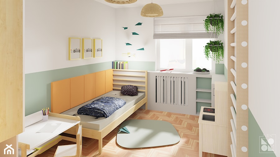 Pokój przedszkolaka - Pokój dziecka, styl skandynawski - zdjęcie od NEUROOM - wspierające pokoje dla dzieci