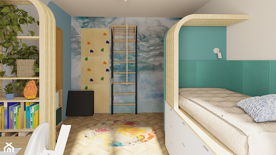 Pokój ucznia - Pokój dziecka, styl skandynawski - zdjęcie od NEUROOM - wspierające pokoje dla dzieci