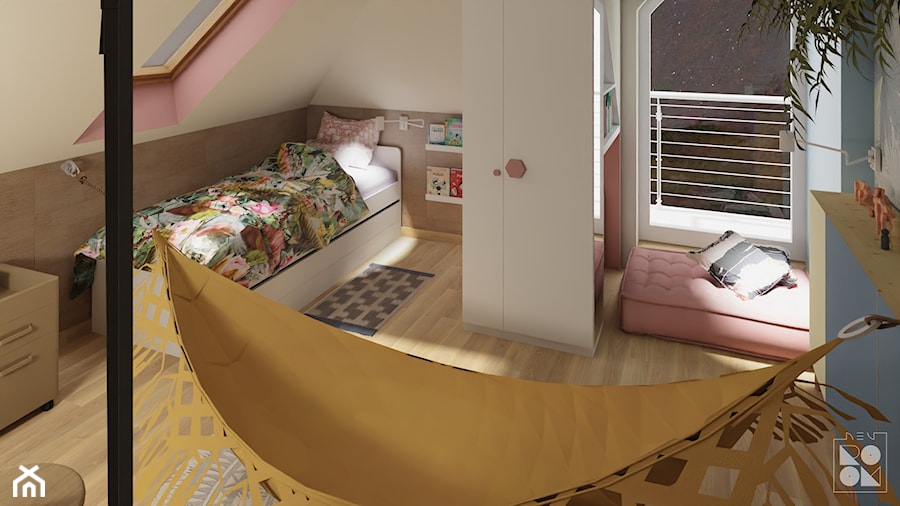 Pokój na poddaszu - Pokój dziecka, styl nowoczesny - zdjęcie od NEUROOM - wspierające pokoje dla dzieci
