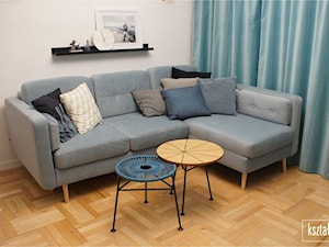Mieszkanie na Ruczaju - Mały biały salon, styl skandynawski - zdjęcie od KSZTAŁTY