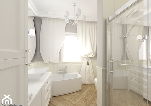 Elegancka łazienka w stylu klasycznym. - zdjęcie od Atelier Architektury