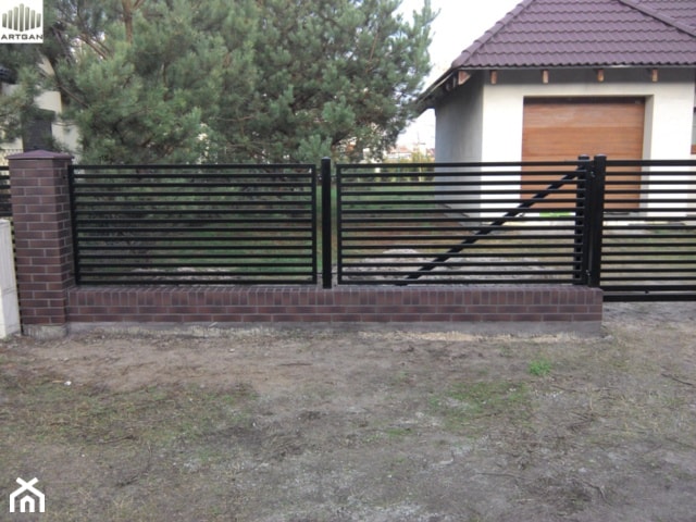 Nowoczesne ogrodzenie metalowe - Nowoczesne domy, styl nowoczesny - zdjęcie od ARTGAN