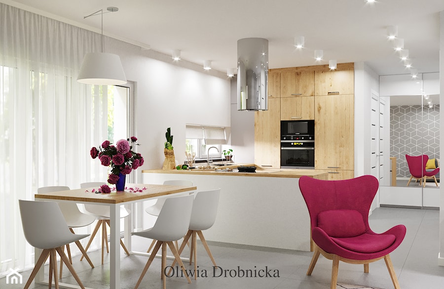 Kuchnia z jadalnią - zdjęcie od Projektowanie Wnętrz Oliwia Drobnicka