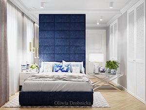 Klasyczna elegancja w nowoczesnym wydaniu - Średnia szara sypialnia, styl tradycyjny - zdjęcie od Projektowanie Wnętrz Oliwia Drobnicka