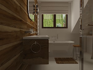 łazienka drewniana - Łazienka, styl nowoczesny - zdjęcie od KOKOdesign - STUDIO PROJEKTOWE - Polska
