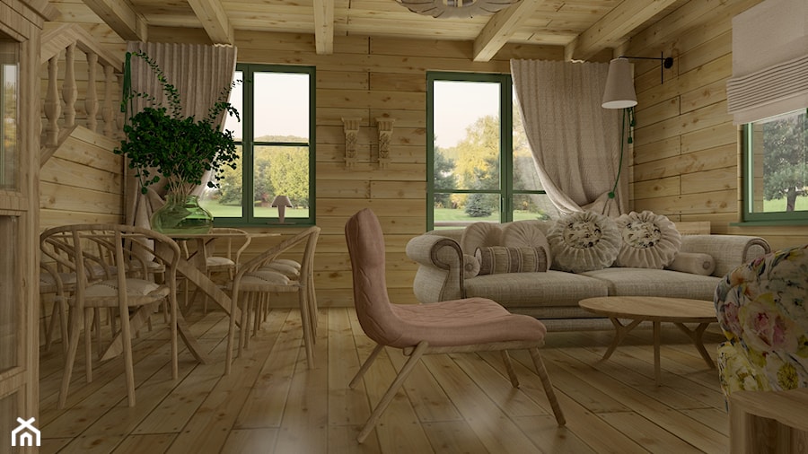 Dom w lesie - Salon, styl nowoczesny - zdjęcie od KOKOdesign - STUDIO PROJEKTOWE - Polska