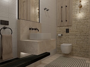 łazienka z trawertynu - zdjęcie od KOKOdesign - STUDIO PROJEKTOWE - Polska