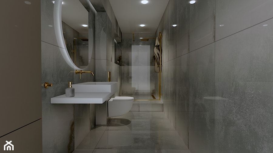 łazienka w turkusach - Łazienka, styl minimalistyczny - zdjęcie od KOKOdesign - STUDIO PROJEKTOWE - Polska