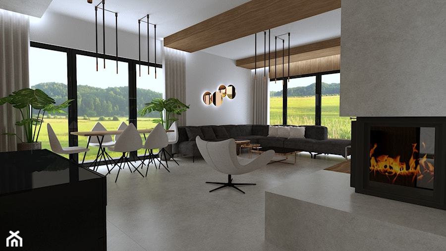 Projekt domu - Salon, styl nowoczesny - zdjęcie od KOKOdesign - STUDIO PROJEKTOWE - Polska