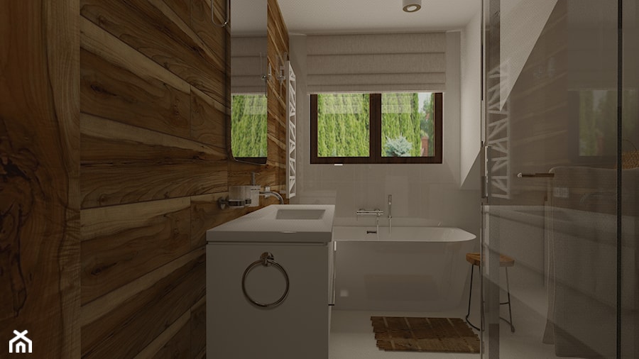 łazienka drewniana - Łazienka - zdjęcie od KOKOdesign - STUDIO PROJEKTOWE - Polska