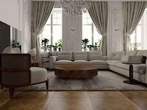 salon w kamienicy Foksal - Salon, styl glamour - zdjęcie od KOKOdesign - STUDIO PROJEKTOWE - Polska