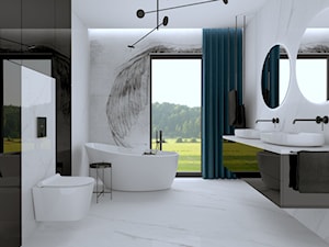 łazienka z widokiem na łąki - zdjęcie od KOKOdesign - STUDIO PROJEKTOWE - Polska