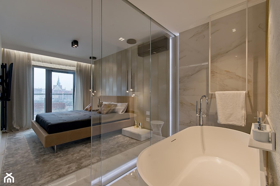 REALIZACJA GDAŃSK - Mała jako pokój kąpielowy łazienka, styl nowoczesny - zdjęcie od Studio Estima Sopot