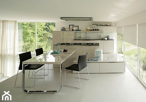 Veneta Cucine Tulipano - Średnia biała jadalnia w kuchni, styl nowoczesny - zdjęcie od Studio Estima Sopot